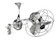 Italo Ventania 360° dual headed rotational ceiling fan in polished chrome finish with metal blade (230|IV-CR-MTL)