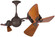Italo Ventania 360° dual headed rotational ceiling fan in bronzette finish with solid sustainable (230|IV-BZZT-WD)