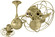 Italo Ventania - Rotational Ceiling Fan - Brushed Brass Finish - Metal Blades (230|IV-BRBR-MTL)