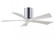 Irene-5H five-blade flush mount paddle fan in Polished Chrome finish with 42” solid matte white (230|IR5H-CR-MWH-42)