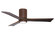 Irene-3HLK three-blade flush mount paddle fan in Walnut finish with 52” solid walnut tone blades (230|IR3HLK-WN-WA-52)