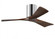 Irene-3H three-blade flush mount paddle fan in Polished Chrome finish with 42” solid walnut tone (230|IR3H-CR-WA-42)