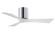 Irene-3H three-blade flush mount paddle fan in Polished Chrome finish with 42” solid matte white (230|IR3H-CR-MWH-42)