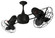 Duplo Dinamico - Rotational Ceiling Fan - Matte Black Finish - Metal Blades (230|DD-BK-MTL)