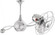 Brisa 2000 - Rotational Ceiling Fan - Polished Chrome Finish - Metal Blades (230|B2K-CR-MTL-Damp)