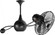Brisa 2000 - Rotational Ceiling Fan - Matte Black Finish - Metal Blades (230|B2K-BK-MTL)