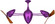 Ar Ruthiane 360° dual headed rotational ceiling fan in Ametista (Purple) finish with solid sustai (230|AR-LTPURPLE-WD)