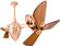 Ar Ruthiane 360° dual headed rotational ceiling fan in polished copper finish with solid sustaina (230|AR-CP-WD)