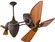 Ar Ruthiane 360° dual headed rotational ceiling fan in bronzette finish with solid sustainable ma (230|AR-BZZT-WD)