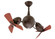Acqua 360° rotational 3-speed ceiling fan in textured bronze finish with solid sustainable mahogany (230|AQ-TB-WD)