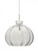Besa Pendant For Multiport Canopy Pinta 12 Clear Satin Nickel 1x8W LED Filament, 15Ft. Cord (127|J-464588-EDIL-SN-L)