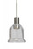 Besa, Kiba Cord Pendant, Clear Bubble, Satin Nickel Finish, 1x3W LED, 15Ft. Cord (127|1XC-KIBACL-LED-SN-L)