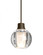 Besa, Boca 3 Cord Pendant, Clear Bubble, Bronze Finish, 1x3W LED, 15Ft. Cord (127|1XC-BOCA3BB-LED-BR-L)