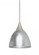 Besa Divi Pendant, Silver Foil, Satin Nickel, 1x9W LED, 15Ft. Cord (127|1XC-1758SF-LED-SN-L)