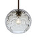 Besa Bombay Cord Pendant, Clear, Bronze Finish, 1x60W Medium Base, 15Ft. Cord (127|1TT-BOMYCL-BR-L)