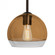 Besa, Ally 8 Stem Pendant, Amber/Clear, Bronze Finish, 1x5W LED Filament, 15Ft. Stem (127|1TT-ALLY8AM-EDIL-BR-L)