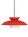 Besa Trilo 15 Stem Pendant Satin Nickel Red Matte 1x75W Medium Base, 15Ft. Cord (127|1TT-451331-SN-L)