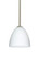 Besa Vila Stem Pendant Satin Nickel Opal Matte 1x60W Medium Base, 15Ft. Cord (127|1TT-447007-SN-L)