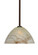 Besa Tessa LED Stem Pendant Mocha Bronze 1x9W LED, 15Ft. Cord (127|1TT-420183-LED-BR-L)