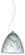 Besa Vila Cable Pendant Satin Nickel Marble Grigio 1x60W Medium Base, 15Ft. Cord (127|1KX-4470MG-SN-L)