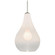 Besa, Leon Cord Pendant, Milky White/Clear, Satin Nickel Finish, 1x60W Medium base, 15Ft Option (127|1JT-LEONWC-SN-L)
