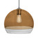 Besa, Ally 12 Cord Pendant, Amber/Clear, Satin Nickel Finish, 1x5W LED Filament, 15Ft (127|1JT-ALLY12AM-EDIL-SN-L)