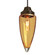 Besa, Sulu Cord Pendant, Amber Bubble, Bronze Finish, 1x60W Medium Base, 15Ft. Cord (127|1JC-SULUAM-BR-L)