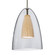 Besa, Dano Cord Pendant, Clear/Natural, Bronze Finish, 1x9W LED, 15Ft. Cord (127|1JC-DANOCLNA-LED-BR-L)