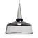 Besa, Baron 10 Cord Pendant, Black/Clear, Satin Nickel Finish, 1x9W LED, 15Ft. Option (127|1JC-BARON10BK-LED-SN-L)