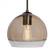 Besa, Ally 8 Cord Pendant, Smoke/Clear, Bronze Finish, 1x5W LED Filament, 15Ft. Cord (127|1JC-ALLY8SM-EDIL-BR-L)