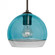 Besa, Ally 8 Cord Pendant, Coral Blue/Clear, Bronze Finish, 1x60W Medium Base, 15Ft. (127|1JC-ALLY8BL-BR-L)