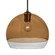 Besa, Ally 12 Cord Pendant, Amber/Clear, Bronze Finish, 1x60W Medium Base, 15Ft. Cord (127|1JC-ALLY12AM-BR-L)