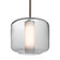 Besa Niles 10 Pendant, Clear Bubble/Opal, Bronze Finish, 1x5W LED (127|1TT-NILES10CO-LED-BR)