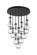 Owego - 12 Light - 24 inch - Matte Black - Multi Pendant (3442|126-451-1P-BK-G451-5CL)