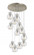 Newton Sphere - 12 Light - 27 inch - Brushed Satin Nickel - Cord hung - Multi Pendant (3442|126-410-1PS-SN-G410-8SDY)
