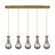 Owego - 5 Light - 37 inch - Brushed Brass - Linear Pendant (3442|125-451-1P-BB-G451-5SM)