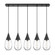 Malone - 5 Light - 38 inch - Matte Black - Linear Pendant (3442|125-450-1P-BK-G450-6CL)
