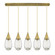 Malone - 5 Light - 38 inch - Brushed Brass - Linear Pendant (3442|125-450-1P-BB-G450-6CL)