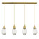 Malone - 4 Light - 50 inch - Brushed Brass - Linear Pendant (3442|124-450-1P-BB-G450-6CL)