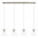 Newton Cone - 4 Light - 52 inch - Brushed Satin Nickel - Linear Pendant (3442|124-410-1PS-SN-G411-8CL)