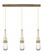 Milan - 3 Light - 36 inch - Brushed Brass - Linear Pendant (3442|123-452-1P-BB-G452-4CL)