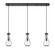 Owego - 3 Light - 37 inch - Matte Black - Linear Pendant (3442|123-451-1P-BK-G451-5CL)