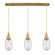 Malone - 3 Light - 38 inch - Brushed Brass - Linear Pendant (3442|123-450-1P-BB-G450-6SCL)
