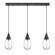 Malone - 3 Light - 38 inch - Matte Black - Linear Pendant (3442|123-450-1P-BK-G450-6CL)
