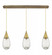 Malone - 3 Light - 38 inch - Brushed Brass - Linear Pendant (3442|123-450-1P-BB-G450-6CL)