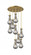 Owego - 9 Light - 19 inch - Brushed Brass - Multi Pendant (3442|119-451-1P-BB-G451-5SM)