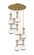 Owego - 9 Light - 19 inch - Brushed Brass - Multi Pendant (3442|119-451-1P-BB-G451-5CL)