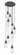 Malone - 9 Light - 20 inch - Matte Black - Multi Pendant (3442|119-450-1P-BK-G450-6SCL)