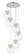 Newton Sphere - 6 Light - 19 inch - Polished Nickel - Cord hung - Multi Pendant (3442|116-410-1PS-PN-G410-8CL)