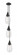 Malone - 3 Light - 8 inch - Matte Black - Multi Pendant (3442|103-450-1P-BK-G450-6SCL)